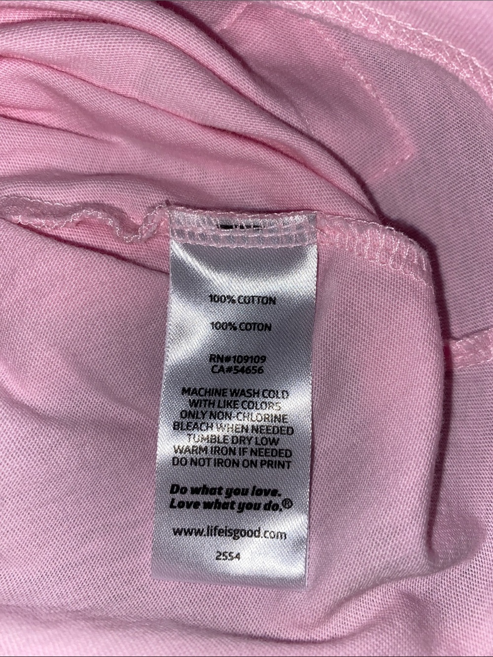 Life Is Good Crusher-Lite V-Neck Short-Sleeve Tee Pink Size XXL (NWT) - Picture 7 of 9